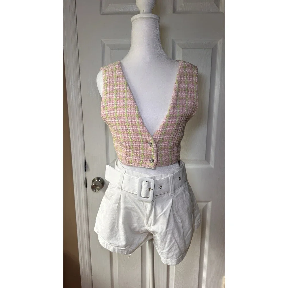 Future Collective High Waisted Belted Short Size 2 - Picture 2 of 10